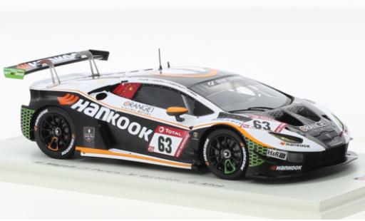 Miniature Lamborghini Huracan 1/43 Spark GT3 Evo No.63 Hankook FFF Racing Team Hankook 24h Nuerburgring 2021 Lamborghini Huracan 1/43 Spark GT3 Evo No.63 Hankook FFF Racing Team Hankook 24h Nuerburgring 2021 miniature