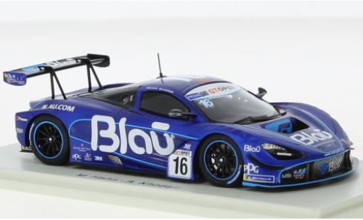 McLaren 720 1/43 Spark S GT3 No.16 Teo Martin Motorsport Blau Farmaceutica International GT Open 2019 miniature