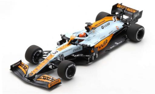 Miniature McLaren F1 1/18 Spark MCL35M No.3 Team Gulf Formel 1 GP Monaco 2021 McLaren F1 1/18 Spark MCL35M No.3 Team Gulf Formel 1 GP Monaco 2021 miniature