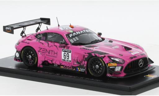 Miniature Mercedes AMG GT 1/43 Spark 3 No.69 Ram Racing 24h Spa 2021 Mercedes AMG GT 1/43 Spark 3 No.69 Ram Racing 24h Spa 2021 miniature