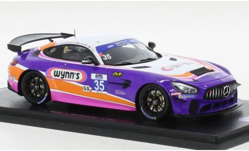 Miniature Mercedes AMG GT 1/43 Spark 4 No.35 -AMG Team Riley Motorsports IMSA Watkins Glen 2019 Mercedes AMG GT 1/43 Spark 4 No.35 -AMG Team Riley Motorsports IMSA Watkins Glen 2019 miniature