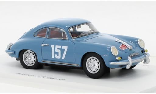 Porsche 356 1/43 Spark B 1600 S No.157 Rallye Monte Carlo 1960 miniature