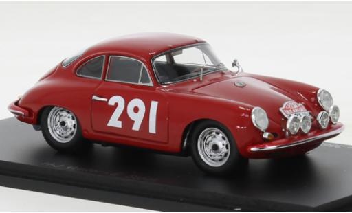 Miniature Porsche 356 1/43 Spark B T6 Carrera 2 GT rouge No.291 Rallye Monte Carlo 1963 Porsche 356 1/43 Spark B T6 Carrera 2 GT rouge No.291 Rallye Monte Carlo 1963 miniature