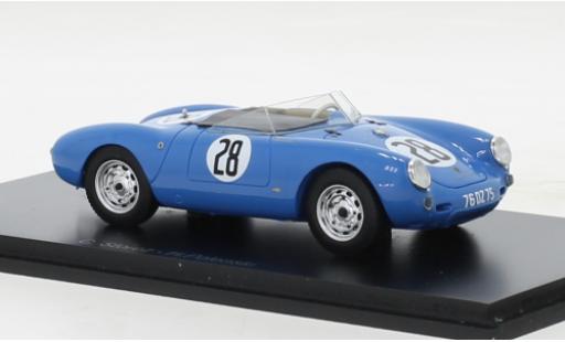 Miniature Porsche 550 1/43 Spark bleue No.28 24h Le Mans 1965 Porsche 550 1/43 Spark bleue No.28 24h Le Mans 1965 miniature