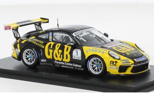 Porsche 991 GT3 Cup 1/43 Spark 911  No.1 Carrera Cup Scandinavia 2021 miniature