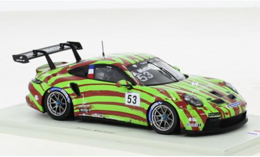 Porsche 991 GT3 Cup 1/43 Spark 911  No.53 Motorsport Carrera Cup France Barcelona 2021 miniature