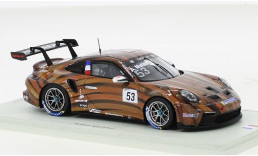 Miniature Porsche 991 GT3 Cup 1/43 Spark 911  No.53 Motorsport Carrera Cup France Paul Ricard 2021 Porsche 991 GT3 Cup 1/43 Spark 911  No.53 Motorsport Carrera Cup France Paul Ricard 2021 miniature