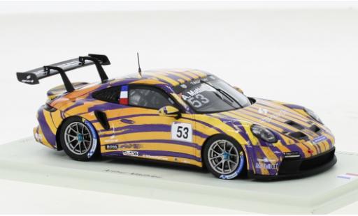 Porsche 991 GT3 Cup 1/43 Spark 911  No.53 Motorsport Carrera Cup France Spa 2021 miniature