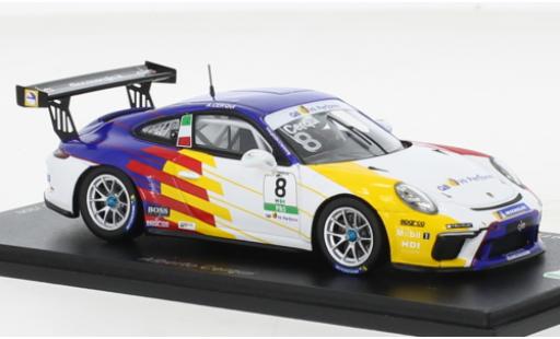 Porsche 991 GT3 Cup 1/43 Spark 911  No.8 Carrera Cup Italia 2021 miniature