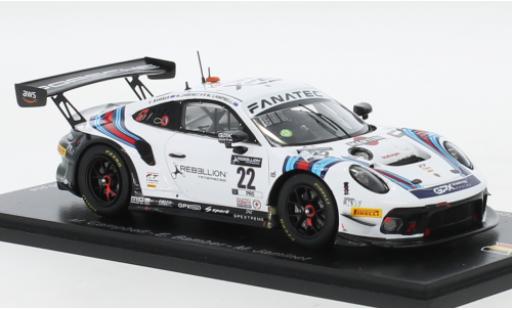 Miniature Porsche 991 GT3 R 1/43 Spark 911  No.22 GPX Martini Racing Martini 24h Spa 2021 Porsche 991 GT3 R 1/43 Spark 911  No.22 GPX Martini Racing Martini 24h Spa 2021 miniature