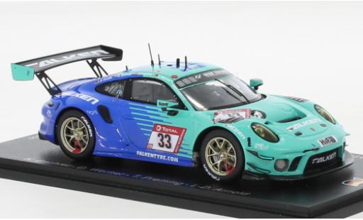 Miniature Porsche 991 GT3 R 1/43 Spark 911  No.33 Falken Motorsports Falken 24h Nuerburgring 2021 Porsche 991 GT3 R 1/43 Spark 911  No.33 Falken Motorsports Falken 24h Nuerburgring 2021 miniature