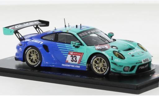 Miniature Porsche 991 GT3 R 1/43 Spark 911  No.33 Falken Motorsports Falken 24h Nürburgring 2022 Porsche 991 GT3 R 1/43 Spark 911  No.33 Falken Motorsports Falken 24h Nürburgring 2022 miniature