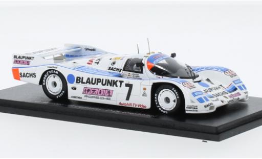Miniature Porsche 962 1989 1/43 Spark C No.7 Joest Racing Blaupunkt 24h Le Mans Porsche 962 1989 1/43 Spark C No.7 Joest Racing Blaupunkt 24h Le Mans miniature