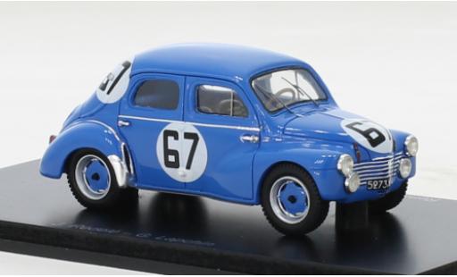 Miniature Renault 4CV 1/43 Spark bleue No.67 24h Le Mans 1952 Renault 4CV 1/43 Spark bleue No.67 24h Le Mans 1952 miniature