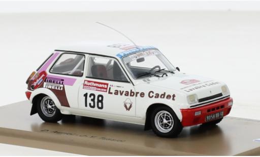 Renault 5 1/43 Spark Alpine Gr.2 No.138 1000 Pistes de Canjuers 1983 miniature