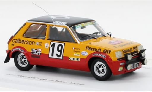 Miniature Renault 5 1/43 Spark Alpine Gr.2 No.19 Calberson Rallye WM Rallye Monte Carlo 1978 Renault 5 1/43 Spark Alpine Gr.2 No.19 Calberson Rallye WM Rallye Monte Carlo 1978 miniature