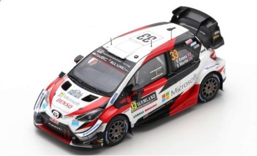Miniature Toyota Yaris 1/43 Spark WRC No.33 Gazoo Racing WRT Microsoft WRC Rally Schweden 2020 E.Evans/S.Martin Toyota Yaris 1/43 Spark WRC No.33 Gazoo Racing WRT Microsoft WRC Rally Schweden 2020 E.Evans/S.Martin miniature