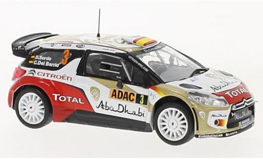 Miniature DS Automobiles DS3 1/43 SpecialC Citroen WRC No.3 Rallye WM Rallye Deutschland 2013 D.Sordo/C.Del Barrio sans Vitrine DS Automobiles DS3 1/43 SpecialC Citroen WRC No.3 Rallye WM Rallye Deutschland 2013 D.Sordo/C.Del Barrio sans Vitrine miniature