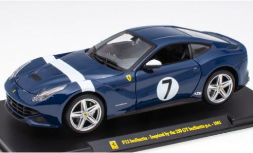 Miniature Ferrari F1 1/24 SpecialC 2 Berlinetta bleue/blanche Inspired by the 250 GT Berlinetta p.c. (1961) No.7 Ferrari F1 1/24 SpecialC 2 Berlinetta bleue/blanche Inspired by the 250 GT Berlinetta p.c. (1961) No.7 miniature