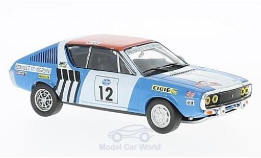 Renault 17 1/43 SpecialC Gordini No.12 Rallye Press on Regardless 1974 J-L.Therier/C.Delferrier ohne Vitrine miniature