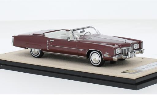 Miniature Cadillac Eldorado 1/18 Stamp Models Cabriolet metallise rouge 1972 1:18 Cadillac Eldorado 1/18 Stamp Models Cabriolet metallise rouge 1972 1:18 miniature