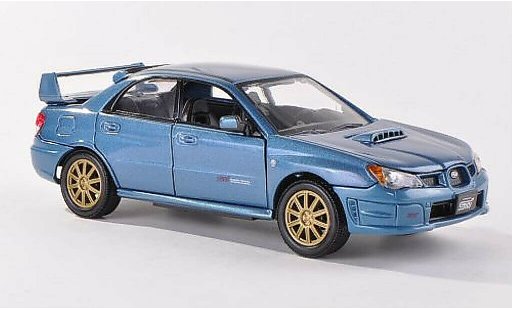 Subaru Impreza STI 1/24 Motormax bleu-grise miniature