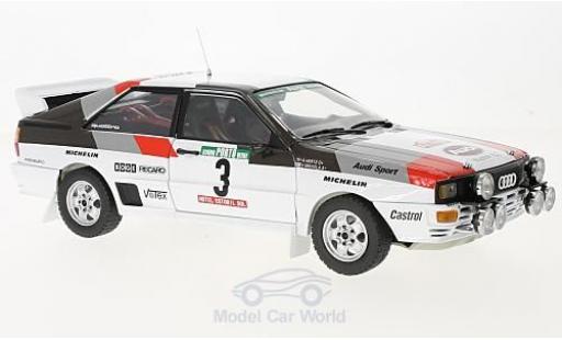 Miniature Audi Quattro 1/18 Sun Star A1 No.3 Rallye WM Rally Portugal 1983 H.Mikkola/A.Hertz ohne Vitrine Audi Quattro 1/18 Sun Star A1 No.3 Rallye WM Rally Portugal 1983 H.Mikkola/A.Hertz ohne Vitrine miniature