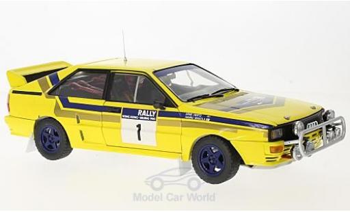 Miniature Audi Quattro 1/18 Sun Star A2 No.1 555 Rallye Hong Kong - Peking 1985 mit Decals H.Mikkola/A.Hertz Audi Quattro 1/18 Sun Star A2 No.1 555 Rallye Hong Kong - Peking 1985 mit Decals H.Mikkola/A.Hertz miniature