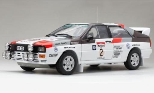 Miniature Audi Quattro 1/18 Sun Star A2 No.2 Sport Marlboro Rallye Argentinien 1983 avec Decals H.Mikkola/A.Hertz Audi Quattro 1/18 Sun Star A2 No.2 Sport Marlboro Rallye Argentinien 1983 avec Decals H.Mikkola/A.Hertz miniature