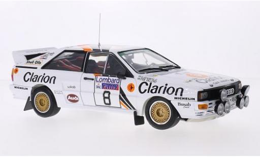 Miniature Audi Quattro 1/18 Sun Star A2 No.8 Clarion Rallye WM RAC Rallye 1985 P.Eklund/B.Cederberg Audi Quattro 1/18 Sun Star A2 No.8 Clarion Rallye WM RAC Rallye 1985 P.Eklund/B.Cederberg miniature