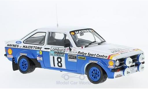 Miniature Ford Escort 1/18 Sun Star MK II RS 1800 RHD No.18 Rallye WM RAC Rallye 1980 J.Taylor/P.Short Ford Escort 1/18 Sun Star MK II RS 1800 RHD No.18 Rallye WM RAC Rallye 1980 J.Taylor/P.Short miniature