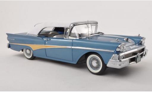 Miniature Ford Fairlane 1/18 Sun Star 500 Cabriolet blanche/bleue 1958 Verdeck fermé Ford Fairlane 1/18 Sun Star 500 Cabriolet blanche/bleue 1958 Verdeck fermé miniature
