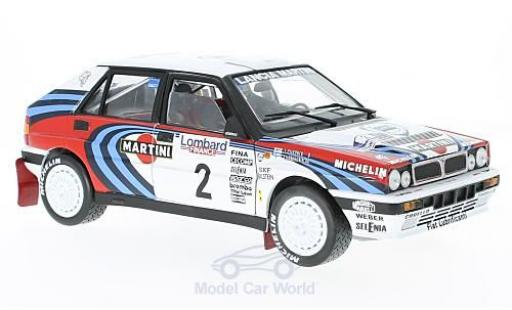 Miniature Lancia Delta 1/18 Sun Star HF Integrale 16V No.2 Martini RAC Rallye 1991 J.Kankkunen/J.Piironen ohne Vitrine Lancia Delta 1/18 Sun Star HF Integrale 16V No.2 Martini RAC Rallye 1991 J.Kankkunen/J.Piironen ohne Vitrine miniature