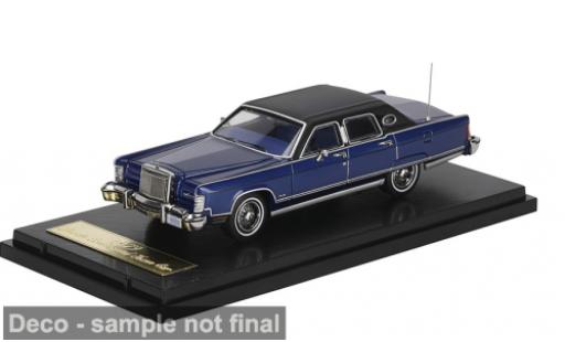 Lincoln Continental 1/64 Sun Star Town Car bleue 1979 1:64 miniature