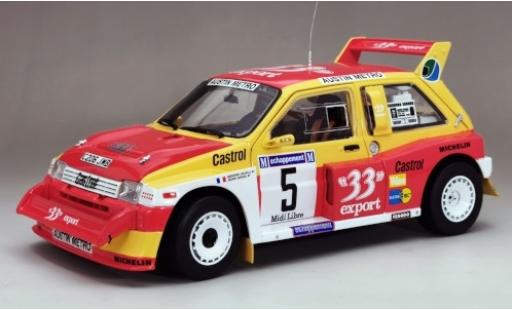 Miniature MG Metro 1/18 Sun Star 6R4 No.5 33 Export Criterium des Cevennes 1986 D.Auriol/B.Occelli MG Metro 1/18 Sun Star 6R4 No.5 33 Export Criterium des Cevennes 1986 D.Auriol/B.Occelli miniature