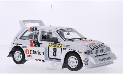 Miniature MG Metro 1/18 Sun Star 6R4 No.8 Clarion 1000 Lakes Rallye 1986 P.Eklund/D.Whittock MG Metro 1/18 Sun Star 6R4 No.8 Clarion 1000 Lakes Rallye 1986 P.Eklund/D.Whittock miniature