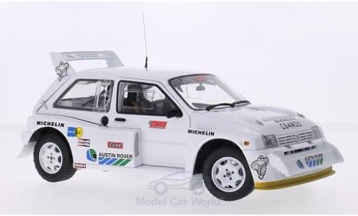 MG Metro 1/18 Sun Star 6R4 blanche RHD Testfahrzeug A.Senna miniature