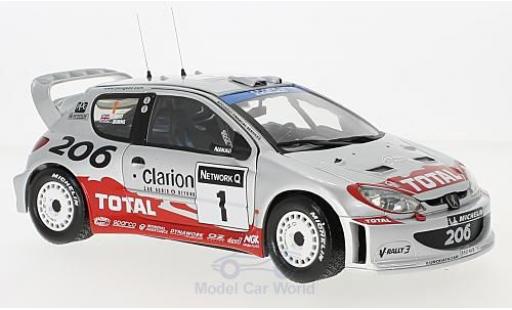 Miniature Peugeot 206 WRC 1/18 Sun Star WRC No.1 WRC Rallye Großbritannien 2002 R.Burns/R.Reid Peugeot 206 WRC 1/18 Sun Star WRC No.1 WRC Rallye Großbritannien 2002 R.Burns/R.Reid miniature