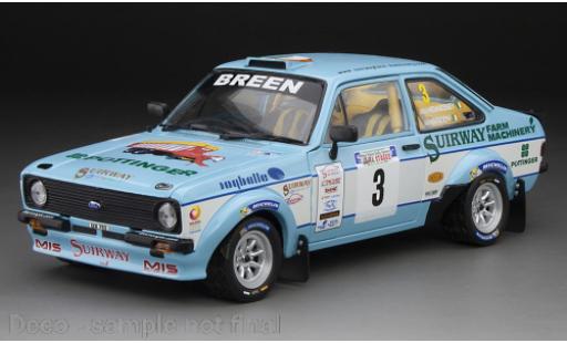 Miniature Ford Escort 1/18 Sun Star Mk II RS 1800 RHD No.3 West Wales Rally 2015 Ford Escort 1/18 Sun Star Mk II RS 1800 RHD No.3 West Wales Rally 2015 miniature