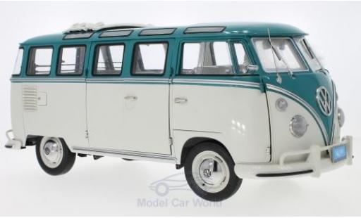 Miniature Volkswagen T1 1/18 Sun Star Samba Bus türkis/grise 1962 Volkswagen T1 1/18 Sun Star Samba Bus türkis/grise 1962 miniature