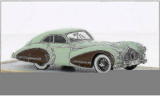 Talbot Lago Saoutchik 1/43 Chromes T26 Coupe Grand Sport verte/marron RHD 1948 miniature