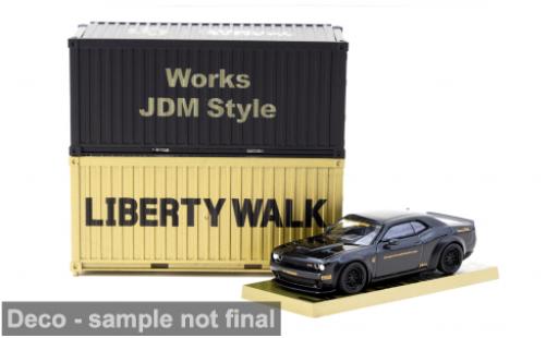 Dodge Challenger 1/64 Tarmac Works SRT Hellcat LB-Works noire 1:64 miniature