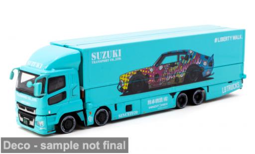 Miniature Mitsubishi Fuso 1/64 Tarmac Works Super Great turquoise 1:64 Mitsubishi Fuso 1/64 Tarmac Works Super Great turquoise 1:64 miniature