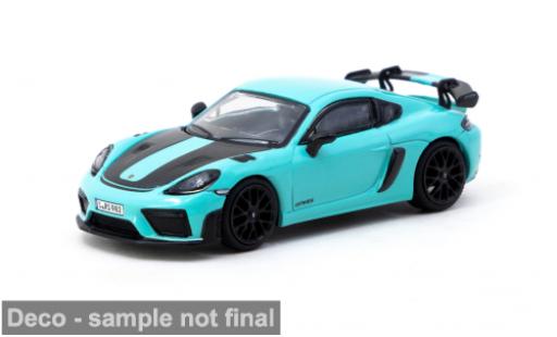 Miniature Porsche Cayman GT4 1/64 Tarmac Works RS turquoise/noire 1:64 Porsche Cayman GT4 1/64 Tarmac Works RS turquoise/noire 1:64 miniature