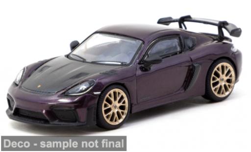 Porsche Cayman GT4 1/64 Tarmac Works RS violette 1:64 miniature