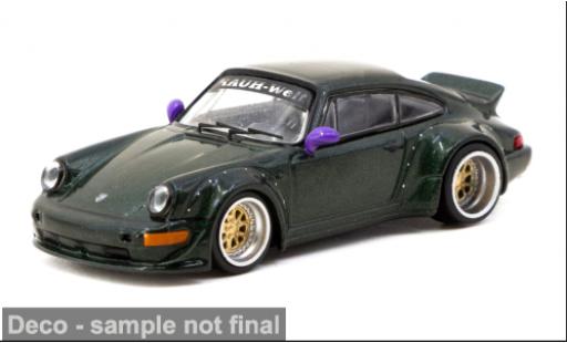 Porsche 964 RWB 1/64 Tarmac Works verte 1:64 miniature