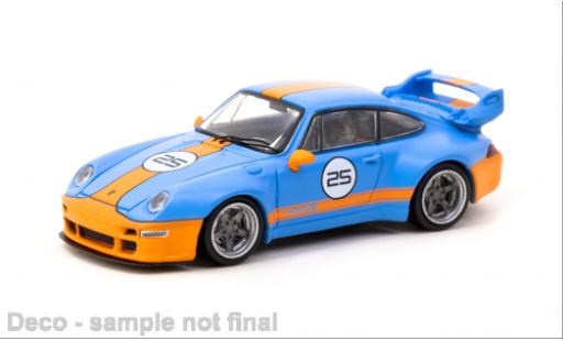 Miniature Porsche 993 1/64 Tarmac Works 911  Gunther Works bleu clair/orange Porsche 993 1/64 Tarmac Works 911  Gunther Works bleu clair/orange miniature