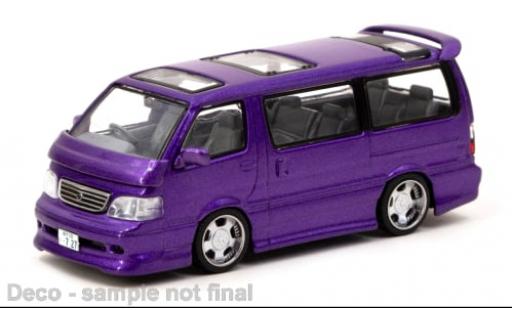 Miniature Toyota Hiace 1/64 Tarmac Works Waggon Custom metallise violette 1:64 Toyota Hiace 1/64 Tarmac Works Waggon Custom metallise violette 1:64 miniature