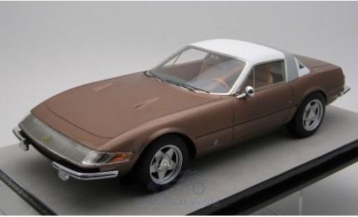 Miniature Ferrari 365 1/18 Tecnomodel GTB/4 Daytona Coupe Speciale metallise bronze/blanche 1969 Ferrari 365 1/18 Tecnomodel GTB/4 Daytona Coupe Speciale metallise bronze/blanche 1969 miniature
