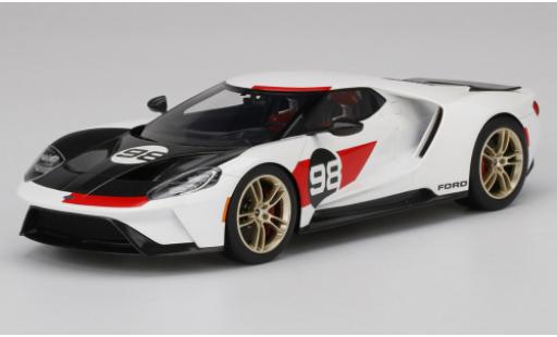 Miniature Ford GT 1/18 Top Speed Heritage Edition blanche/noire 2021 Ford GT 1/18 Top Speed Heritage Edition blanche/noire 2021 miniature